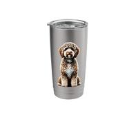 Spanish Water Dog Roses Flowers Stainless Steel Insulated Tumbler