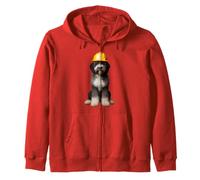 Spanish Water Dog Yellow Hard Hat Helmet Worker Engineer Dad Zip Hoodie
