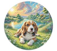 Spanish Water Dog1000 Pieces Round Jigsaw Puzzles AnimalCreative Adults And Kids Difficult1000pcs (67.5x67.5cm)