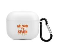 Spanish Welcome To Spain Case Cover Compatible with AirPods 3 Protective Shell with Keychain