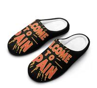 Spanish Welcome To Spain Men's Warm Slippers Non-Slip Sole Winter Rubber Cotton Shoes for Bedroom