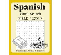Spanish Word Search Book: Word Search with Easy to Read Print about Bible, Bible Names, Prayer and More | 8.5 inches, 110 pages | 50+ Puzzles... Gift for Vacations, Holidays, Learning, Free Times