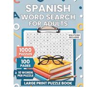Spanish Word Search for Adults: Large Print Puzzle Book
