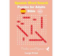 Spanish Word Search Puzzles For Adults: Bible Vol. 2 Psalms and Hymns, Large Print