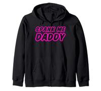 Spank Me Daddy: Sexy BDSM Shirt for Women Zip Hoodie