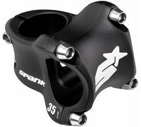 Spank Spike Race 2 Shot-Peen Anodized MTB Bicycle Stem (Black, 35mm), Lightweight and Strong Alloy Stem for Mountain Bike, Mountain Bike Stem Short Handlebar, Stem for Most Bicycle, Cycling