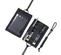 Spanker Excellent Elite Tactical ID Card Document ID Card Organization Adjustable Removable Neck Lanyard(Black)