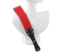 Spanking Paddle, BDSM Sexual Abuse Double Hand Clap Porn Whip for Adult Couples Games, Artificial Leather Sex Toy Suitable for Role Play Bed Bondage Sex Play, Red and Black