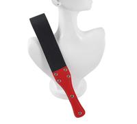 Spanking Paddle, BDSM Sexual Abuse Double Hand Clap Porn Whip for Adult Couples Games, Artificial Leather Sex Toy Suitable for Role Play Bed Bondage Sex Play, Black and Red