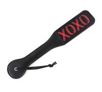 Spanking Paddle, PU Leather Paddle, Faux Leather Racket, Sex Play Whip Slut Paddle, Adult BDSM Whip,for Couples Flirt Play Fetish Cosplay (XOXO)