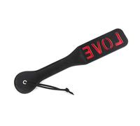 Spanking Paddle, PU Leather Paddle, Faux Leather Racket, Sex Play Whip Slut Paddle, Adult BDSM Whip,for Couples Flirt Play Fetish Cosplay (Love)