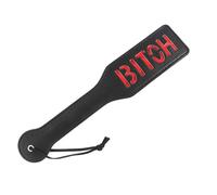 Spanking Paddle, PU Leather Paddle, Faux Leather Racket, Sex Play Whip Slut Paddle, Adult BDSM Whip,for Couples Flirt Play Fetish Cosplay (BITOH)