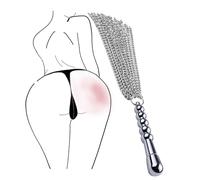 Spanking Paddle with Chain Anal Plug BDSM Whip, Metal Sex Whips for Adults Play, SM Toy Flog Flogger Couple Flirting Sexual Abuse Bondage Sex Play