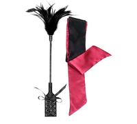 Spanking Sex Tickler Adults Bedroom Play Feather Whips French Crop Silk Satin Blindfold BDSM Restraints Kit