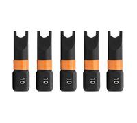 Spanner #10 Impact Driver Bit - Railer Snake Eye #10 S2 Steel 1 Inch Spanner Insert Bits (5 Pack)