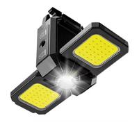 Spanner In The Works® | Cob Keychain Work Light | 1000 Lumen Pocket Torch Led Super Bright Rechargeable | LED Small Torch Rechargeable Keyring Torch | Ideal Small Gifts EDC (1 Pcs, 3 in 1 Double)