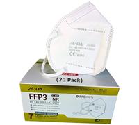 Spanner In The Works FFP3 Face Masks UK Certified EN149 Pack of 20 - Individually Wrapped Disposable Dust Masks For Fine Dust White Face Mask For Sanding Wood | 7 layer FFP3 Mask