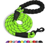 Spanner In The Works® | Green Dog Lead - Reflective Leashes, 1.5 Metre Long, Thick 13mm Anti Pull Dog Leash | Comfort Handle, Bright Green Dog Leads, Strong 360 Swivel
