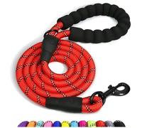 Spanner In The Works® | Red Dog Leads For Large Dogs - Reflective Dog Leashes, 1.5 Metre Long, Thick 13mm Anti Pull Leash | Comfort Handle, Strong 360 Swivel Rope Lead