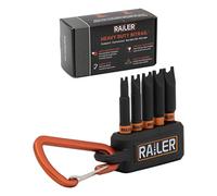 Spanner Screwdriver Bit Set - Railer 5PC S2 Steel 2" Spanner Snake Eyes Impact Driver Bit Set With A Tool Storage Bit Holder & Carabiner