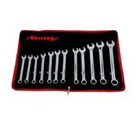 Spanner Set 12pc (Combination - Mirror Polished - Pouch) 10-19mm