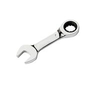 Spanner Set 1Pcs 72-Tooth Short Handle Wrench Open Reversible Combination Stubby Spanner Auto Repair Tools Ratchet Spanners(6mm)