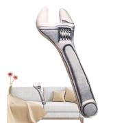 Spanner Toy Pillow - Creative Tool Ornament, Plush Cotton Filling, Lightweight Comfort Structure Delivering Relaxing Support Experience | Fun Decoration For Home Car Bedroom Birthday Holiday Present U