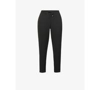 Spanx Active Womens Very Black Tapered Mid-rise Stretch-jersey Jogging Bottoms M