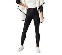 Spanx Faux Leather Fleece Lined Leggings - Tummy Control Legging - with Contoured Power Waistband - High Waist - Black - Regular - Small
