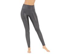 Spanx Womens Very Black Moto Faux-leather Leggings L