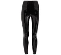 Spanx Panelled Faux Patent Leather Leggings - Black - XL