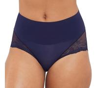 SPANX smooth Undie-tectable Lace Hi-Hipster - Core Control - Comfortable Lace Shapewear Underwear - No Visible Panty Lines, Timeless Navy, L