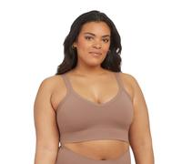Spanx SPANXsmooth EcoCare Seamless Shaping Longline Bralette - Comfortable Everyday Bralette - Women's Bra with No Underwire - Cafe Au Lait - 3X