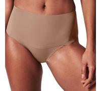 Spanx SPANXsupersmooth Undie-tectable Thong - Comfortable Core Control - Invisible Shapewear - Women No Show Thong Underwear - Cafe Au Lait - Medium