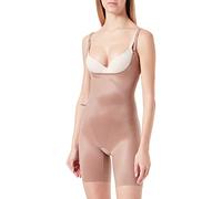 Spanx Women's Open-Bust Mid-Thighs Bodysuit Shapewear Briefs, Coffee, L