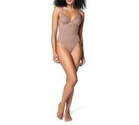 SPANX Women's Seamless Power High-Waisted Thong Shapewear Briefs, Cafe Au Lait, L