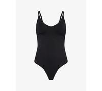 Spanx Womens Spanxsculpt™ Seamless Power Stretch-Woven Thong Bodysuit Very Black S