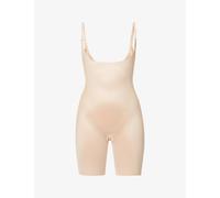 Spanx Womens Spanxshape™ Invisible Open-Bust Mid-Thigh Bodysuit Champagne Beige S