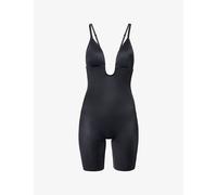Spanx Womens Spanxshape™ Suit Your Fancy Plunge Low-Back Mid-Thigh Bodysuit Very Black XS