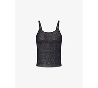 Spanx Womens Spanxsupersmooth™ Day To Date Night Stretch-Lace Top Very Black XL