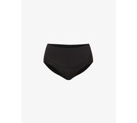 Spanx Womens Very Black Comfort High-rise Stretch Cotton-blend Briefs Xs