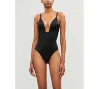 Spanx Womens Very Black Suit Your Fancy Stretch-jersey Thong Body L
