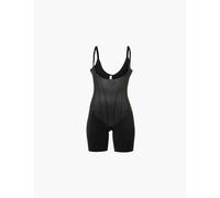 Spanx Womens Very Black Super Open Stretch-jersey Bodysuit M