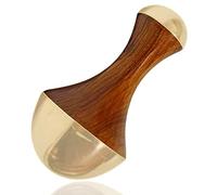 Spanzo Creation® 2 in 1 Kansa Wand Mini Ayurvedic Face Acupoint Massager for Detoxification & Deep Relaxation Massage Tool Teak Wood Handle (Natural-2)