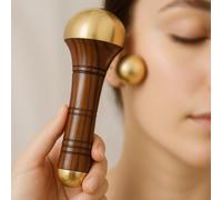 Spanzo Creation? 2 in 1 Kansa Wellness Massage Wand An Ayurvedic Face, Eye, Neck, Foot and Body Massaging Tool (Ring Design)