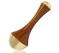 Spanzo Creation? Ayurvedic 2 in 1 Kansa Wand Face Acupoint Massager for Detoxification & Deep Relaxation Massage Tool Teak Wood Handle (Natural 4.5 Inches)