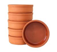 spar-home® Güvec Small Casserole Dishes Round Set Pots Mini Casserole Dairy Rice Clay Pots Clay Pot Set Tapas Bowls Made of Clay (Set of 6)