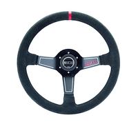 Sparco 015L750SC Universal Steeringwheel 'L575 Monza' -Black Suede-Diameter 350mm, black / red