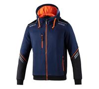 Sparco Tech Hoodie - Full Length Zip, Reflective Detail, Cotton Rich