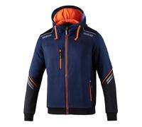 Sparco 02414BMAF Work Sweatshirt Hooded Tech Full Zip Colorado Blue